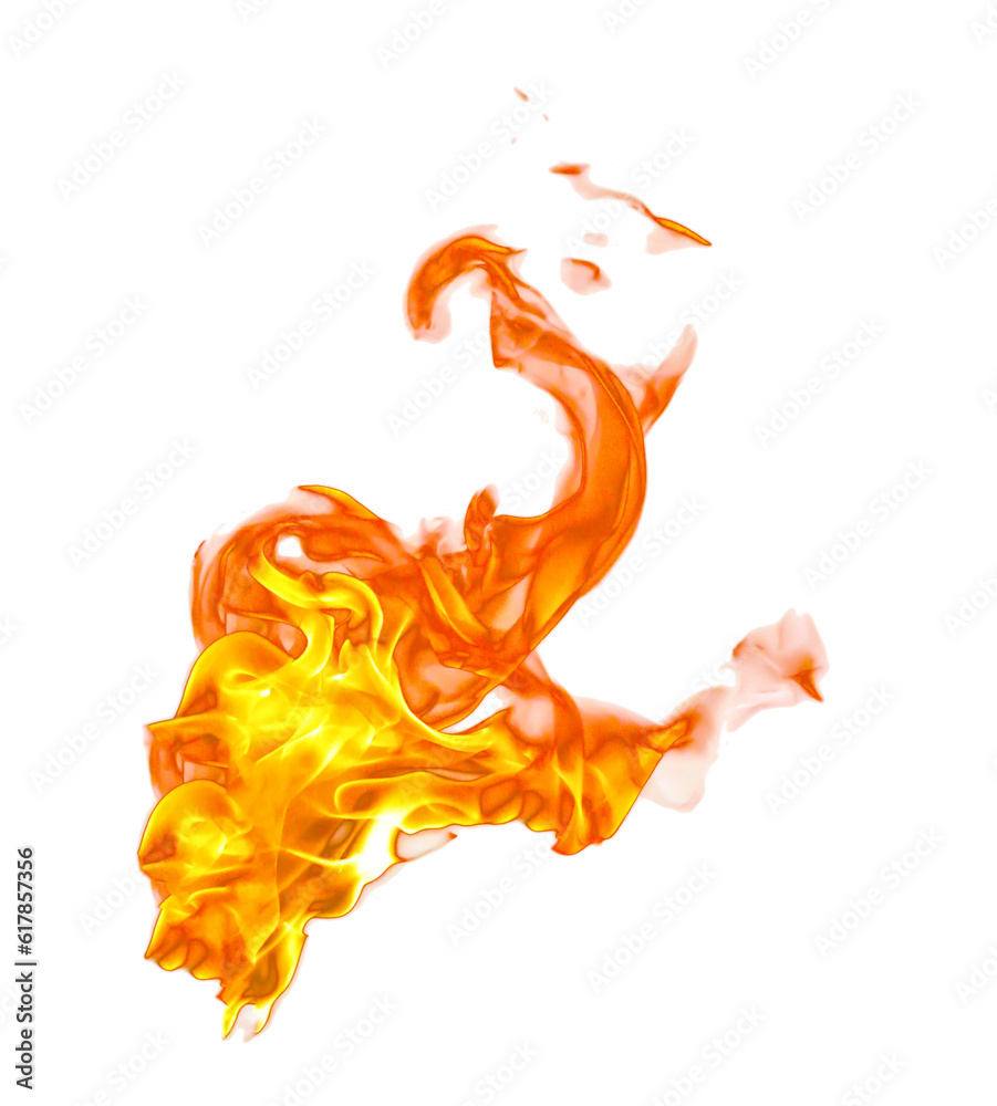 Aufkleber fire flame on transparent background isolated png..