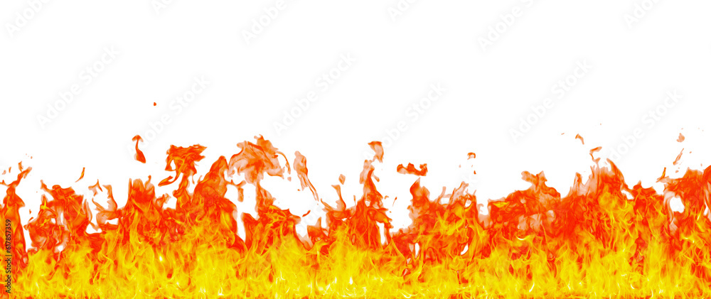 Aufkleber fire flame on transparent background isolated png..