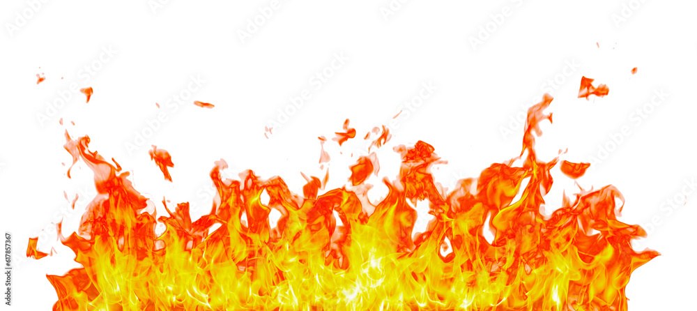 Aufkleber fire flame on transparent background isolated png..