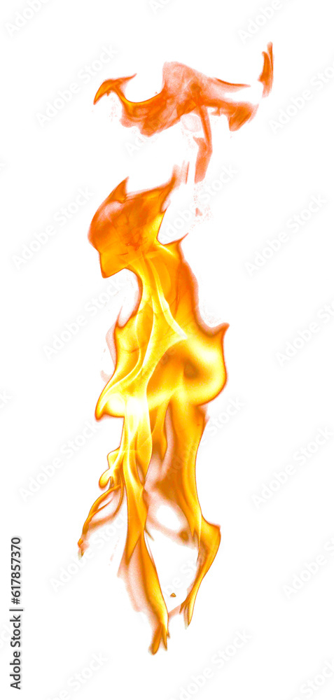 Poster fire flame on transparent background isolated png..
