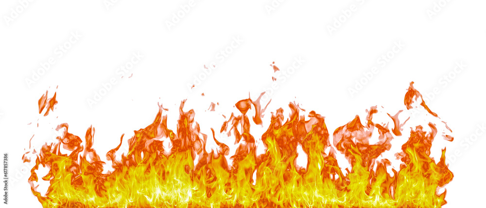 Aufkleber fire flame on transparent background isolated png..