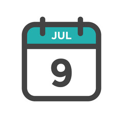 July 9 Calendar Day or Calender Date for Deadlines or Appointment