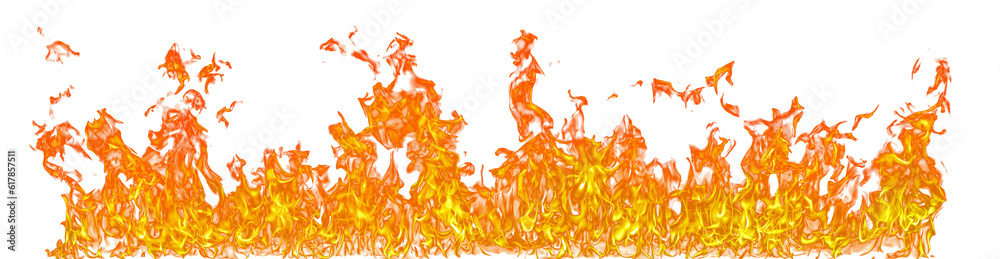 Aufkleber Fire flame on transparent background isolated png..