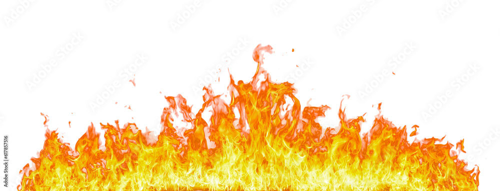 Aufkleber Fire flame on transparent background isolated png..
