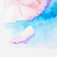 Obraz premium watercolor background with clouds