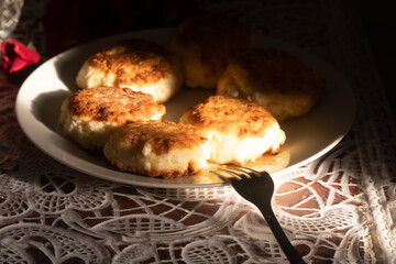 
Breakfast for the family. Healthy homemade food in the morning