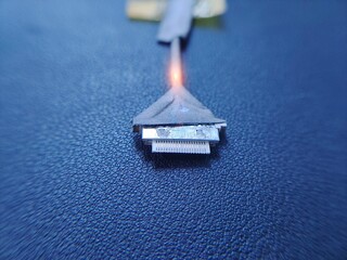 The art wallpaper of computer lcd port connector