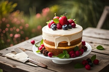  birthday cake colourfull with candles numbers cupcakes