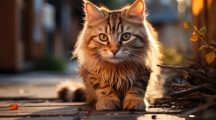 A cute Savannah cat.