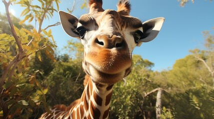 Giraffe in the wild, Funny Giraffe.