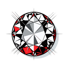 Bold Black Diamond Logo Vector Design for Luxury and Jewelry Brands