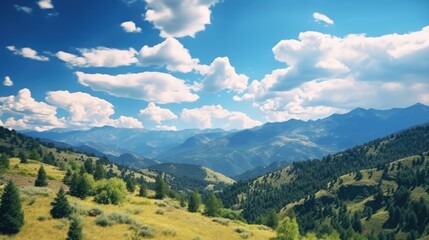 Fototapeta na wymiar Beautiful scenery in the mountains. Generative AI