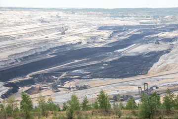 Lignite mining in opencast mines
