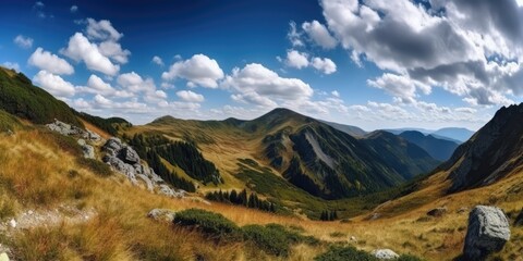 Obraz premium Beautiful scenery in the mountains. Generative AI