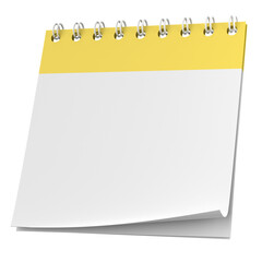 Empty calendar. 3D calendar. 3D illustration.
