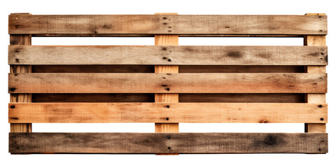 Top of wooden pallet overhead shot isolated - Generative AI