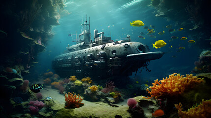 submarine under the sea 