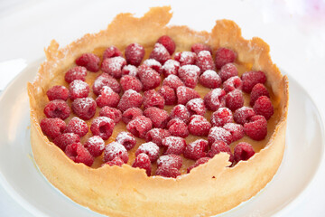 cake with berries