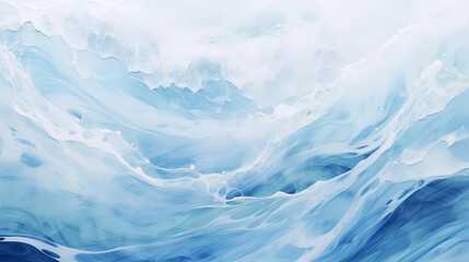 Fototapeta premium Blue Water White Waves