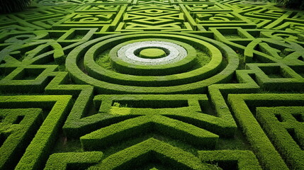Naklejka premium green grass maze