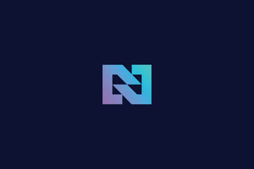 n letter modern gradient design, n creative wordmark design, n tech logo, n modern logo design