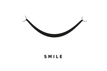 Pattern Smile of Vector Logo. Modern Design for Banner, Poster, Cover. Abstract Geometric Illustration.