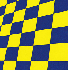 Chess board in blue and yellow colors