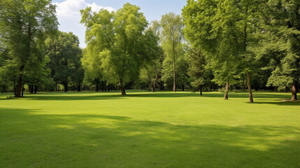 Obraz premium golf course in the morning