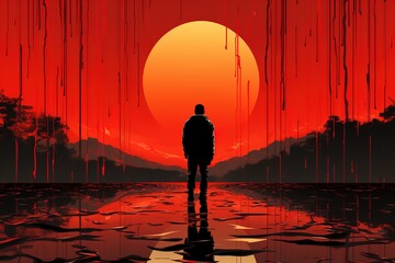 Fototapeta premium apocalyptic surreal landscape 