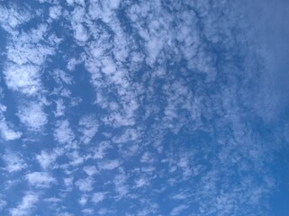 Altocumulus cloud that looks like cotton in the morning