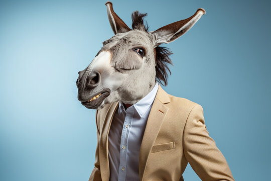 Creative Image of Animals in Business Suit Generative Ai