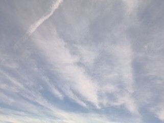 Fototapeta na wymiar Cirrus or cirrocumulus clouds at noon