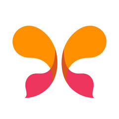 butterfly logo icon flat vector illustration clipart