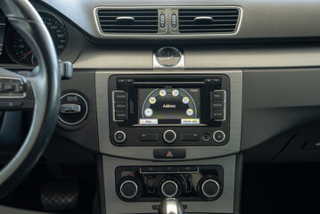 Obraz na płótnie Canvas control panel of a car