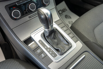 Fototapeta na wymiar car gear change lever