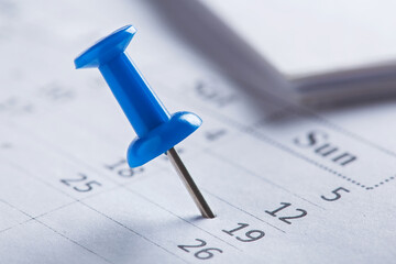 Important date and calendar appointment. pin on calendar.
