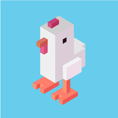 minecraft style chicken © Олеся Литвин