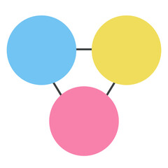 Venn diagram chart vector template color style for presentation, start up project, business strategy, theory basic operation, infographic, logic analysis. 10 eps