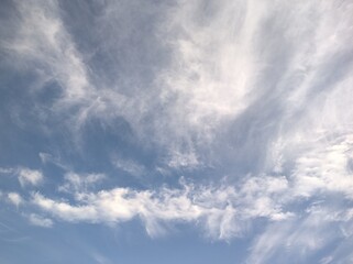 Cirrostratus in the blue sky