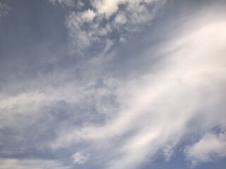 Cirrocumulus clouds gradually becoming denser