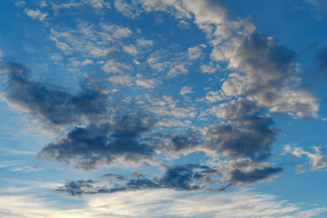 Naklejka na ściany i meble Beautiful cloudy sky. Cloudy sky as abstract background
