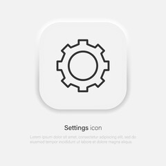 Cog vector icon, setting symbol. Modern, simple flat vector illustration for web site or mobile app. Vector EPS 10