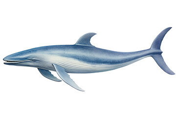 Blue whale. Transparent background. generative AI