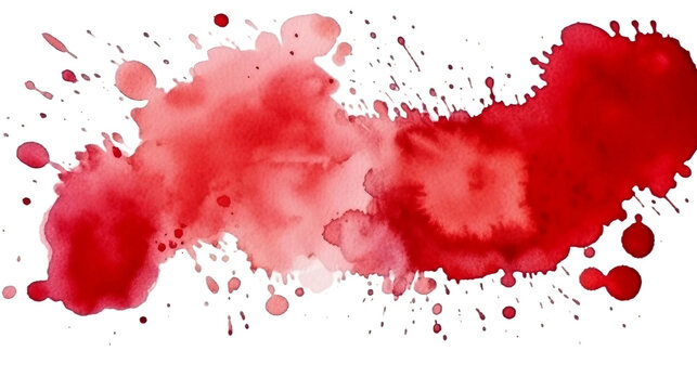 Blood stains on white background, stains of red paint