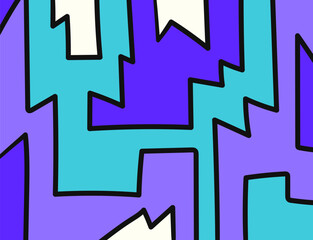 vector doodle freeform flat geometric and black border outlines for banner, publication, social media background