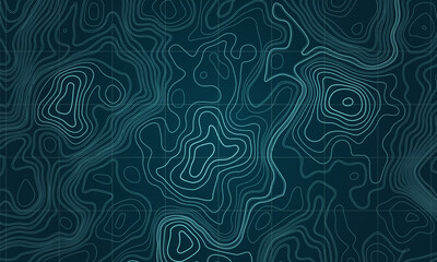 Topographic map. Geographic contour map background. Vector illustration. - obrazy, fototapety, plakaty