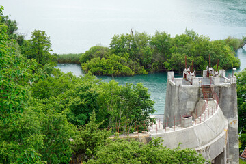 Fototapeta premium scenic gree nlandscape in krka