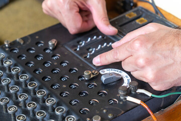 Enigma, the German cipher machine created for sending messages during World War 2
