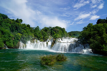Fototapeta premium scenic waterfall in krka national park