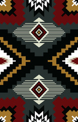 Fototapeta na wymiar Floor rugs incorporate a modern design. The geometric pattern is beautifully accented by Laramie Red. Tucson yellow, sand, black and charcoal in an eye-catching arrangement. Easy to change colors.